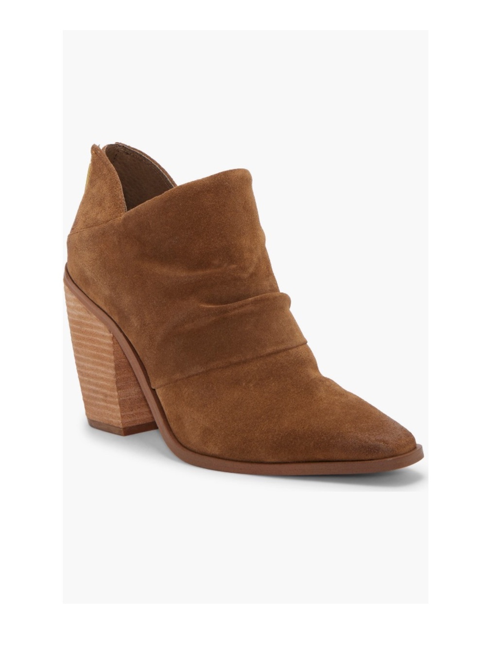 Vince Camuto Ainsley Leather Bootie Brown Reishi Women’s Size 10 Slouchy Upper